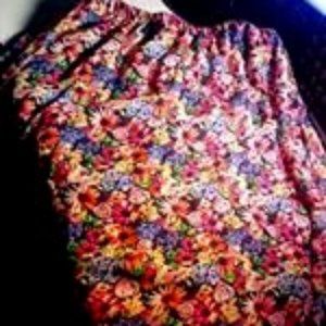 Floral High-Low Skirt